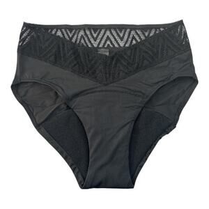 THINX Women's Hiphugger Period Underwear Black Size XS Super Absorbent Panties